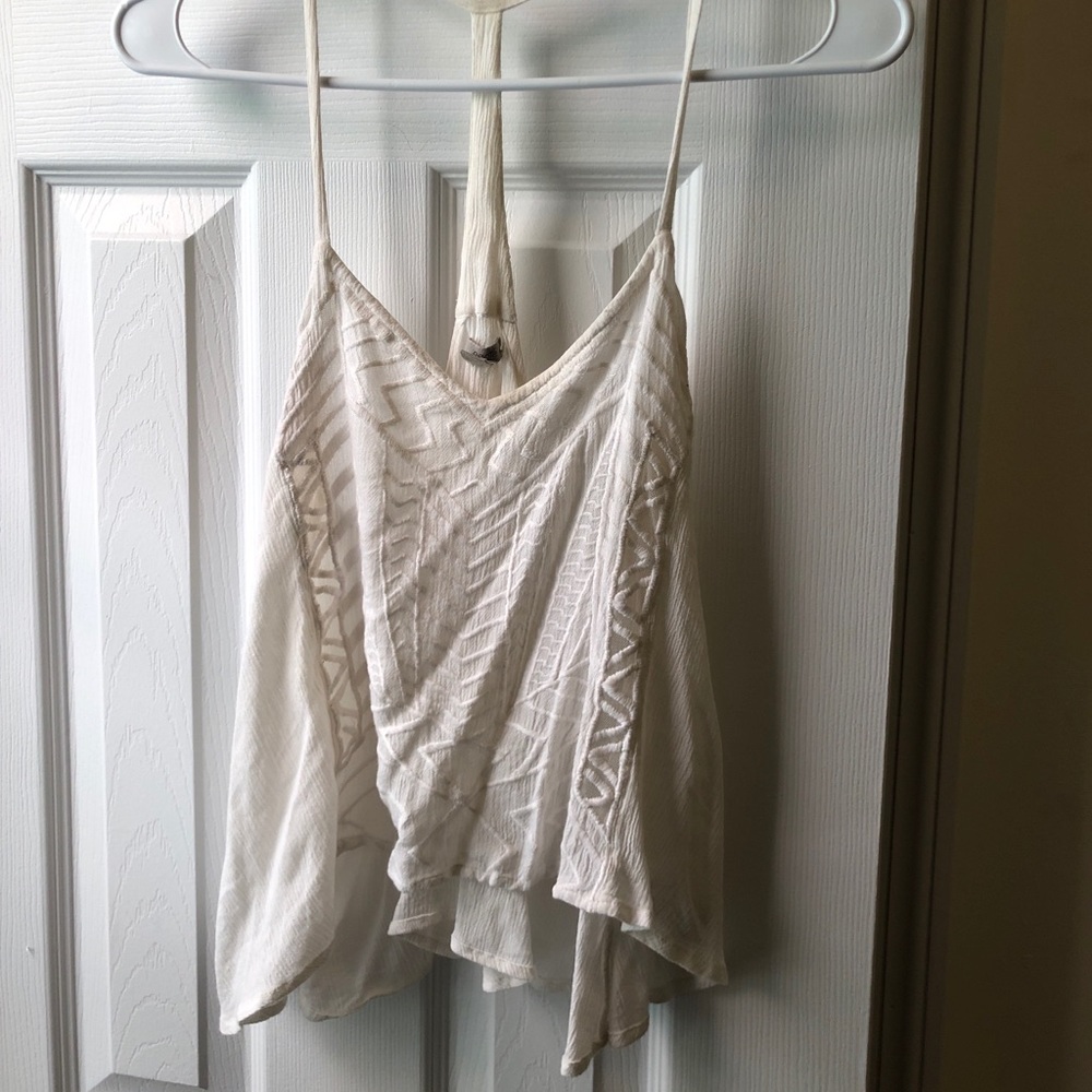 Cream high-low camisole